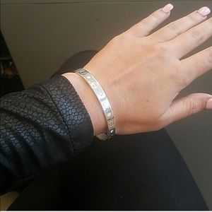 Love silver bracelet with jewels